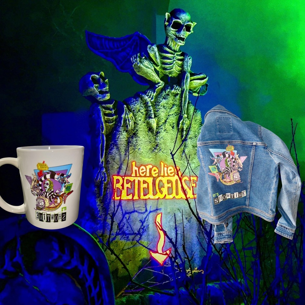 Beetlejuice Beetlejuice Beetlejuice Jean Jacket Sand Worm Halloween Mug